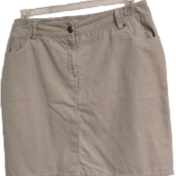 DRESSBARN Business Casual Work  Khaki Tan Skirt Womens Plus Size 16 - Picture 2 of 12